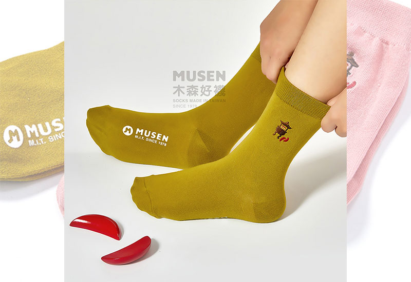 台灣印象刺繡襪-香爐(多色)